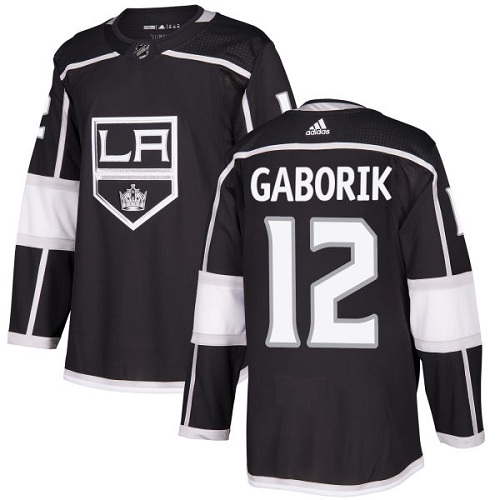 Adidas Los Angeles Kings 12 Marian Gaborik Black Home Authentic Stitched Youth NHL Jersey